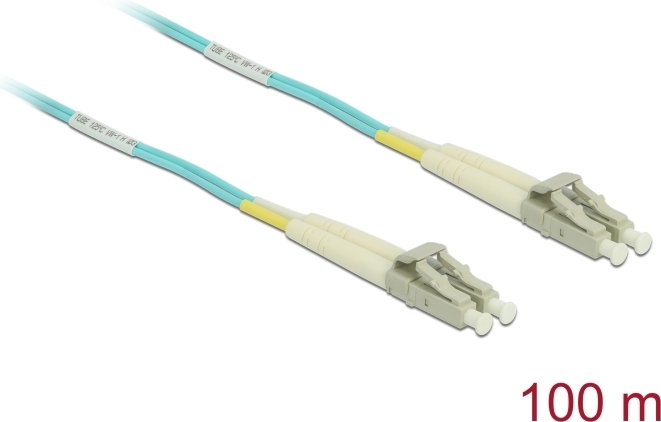 Delock Kabel Lichtwellenleiter LC Duplex Multimode OM3 100 m (80153)
