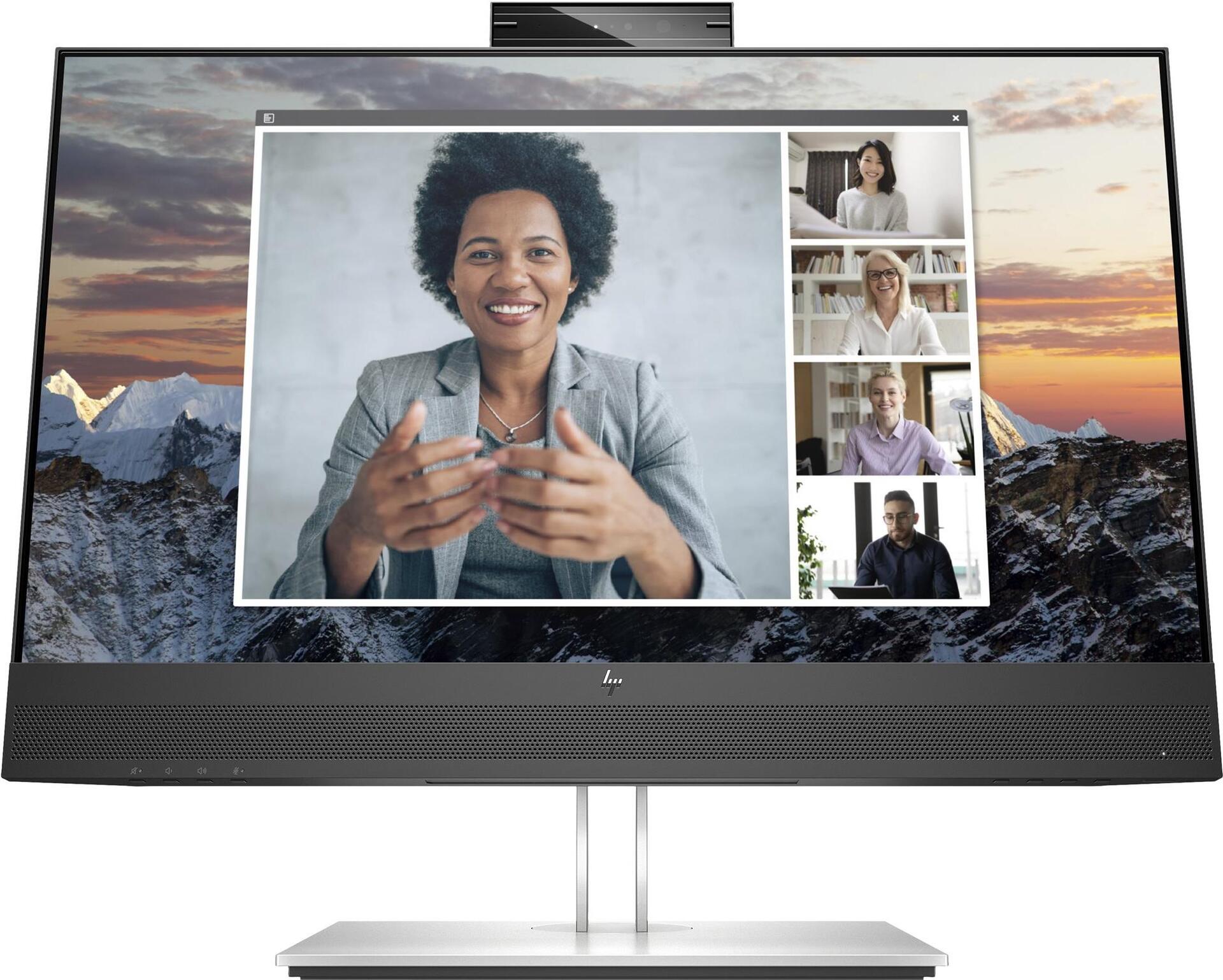 HP E-Series E24m G4 23.8" Full HD IPS Monitor Schwarz Silber