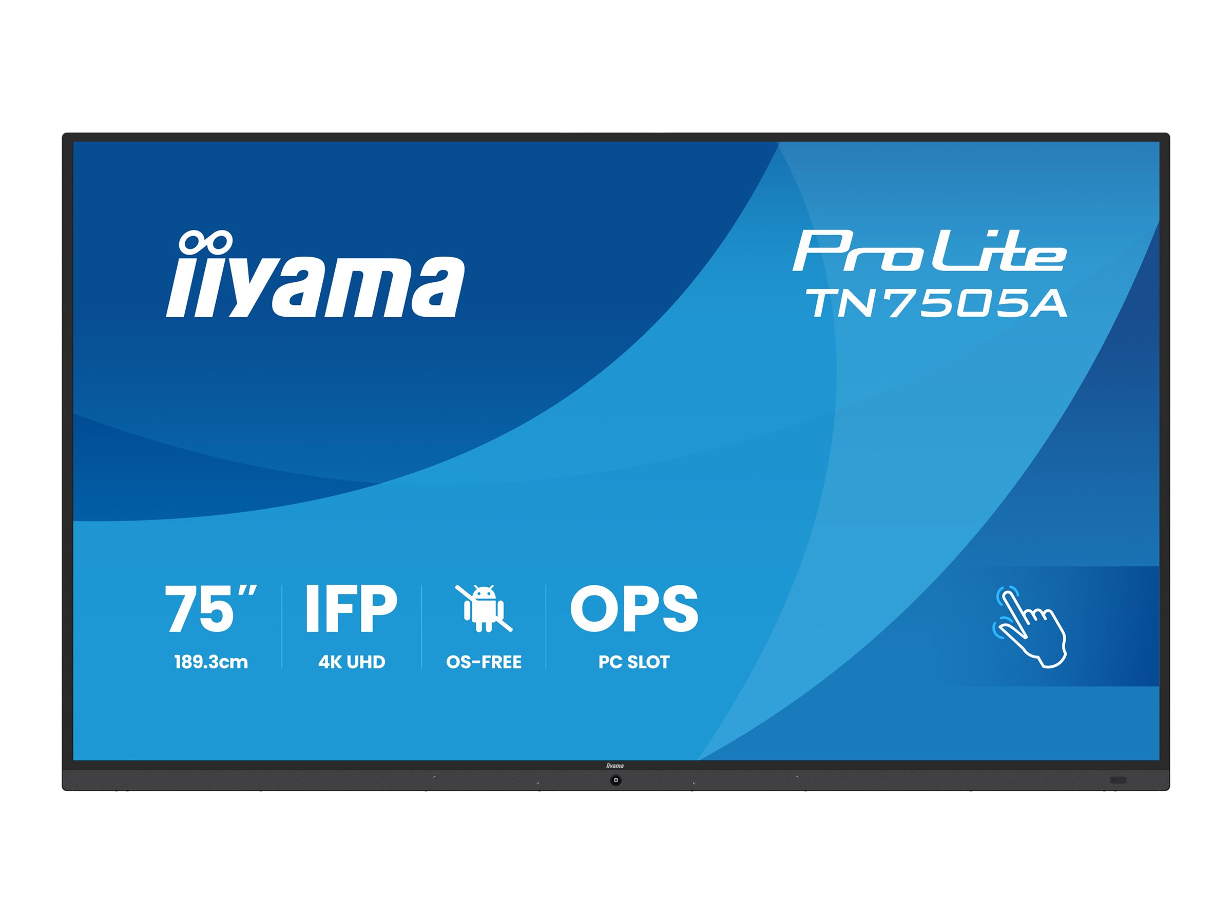 Iiyama ProLite TN7505A-B1AG 75" 4K UHD IPS Multi-Touch Digital Signage Display Schwarz