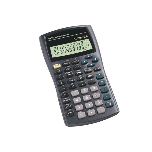 Texas Instruments TI-30X IIB Wissenschaftlicher Taschenrechner 10-stellig Grau, Weiß
