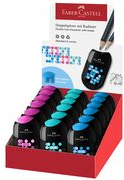 FABER-CASTELL Doppelspitzdose TWO TONE, im Display mit Spänbehälter für leichtes und sauberes Spitzen, - 18 Stück (183535)