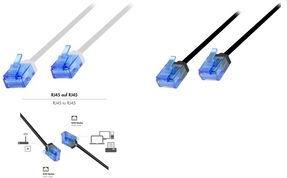 LogiLink Slim High-Flex Patchkabel, Kat. 6A, U/UTP, 15 m schwarz, Durchmesser: 2,8 mm, flexibler & weicher Kabel - 1 Stück (CQ3103U)