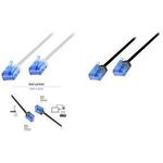 LogiLink Slim High-Flex Patchkabel, Kat. 6A, U/UTP, 15 m schwarz, Durchmesser: 2,8 mm, flexibler & weicher Kabel - 1 Stück (CQ3103U)