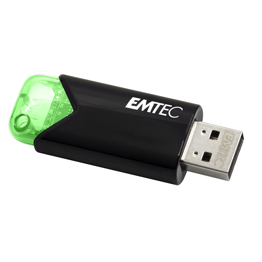Emtec Click Easy USB-Stick 64 GB USB Typ-A 3.2 Gen 1 (3.1 Gen 1) Schwarz - Grün (ECMMD64GB113)