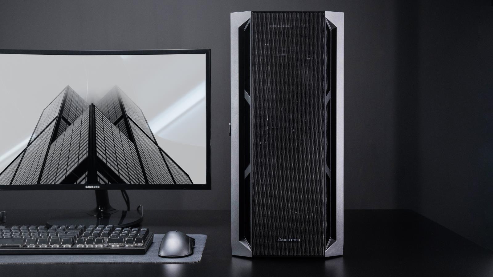 Chieftec APEX AIR Midi Tower ATX, gehärtetes Glas, USB-C 3.2 Gen 2, A-RGB, Schwarz