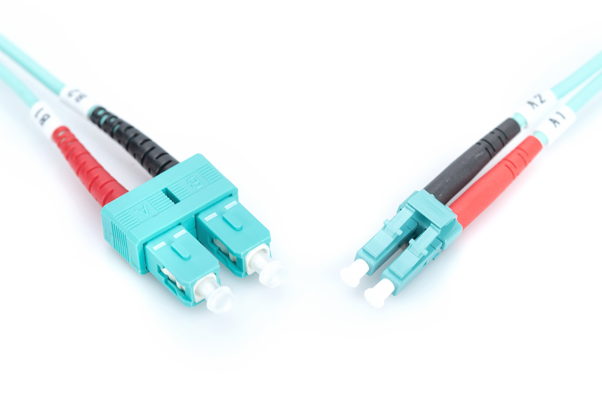 Digitus DIGITUS DK-2532-02/3 OM3 Glasfaser Patchkabel LC Multi-Mode zu SC multi-mode 2 m Aquamarin