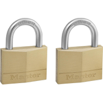 MASTER LOCK 50 mm breites Vorhngeschloss aus Massivmessing; 2er-Pack (150EURT)