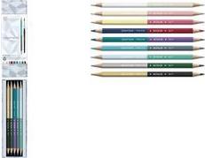 CARAN D'ACHE Buntstifte BICOLOR ALPINE FROST, 10er Set 9 zweifarbige wasserlösliche Farbstifte = 18 Farben, aus - 1 Stück (CC0999.025)