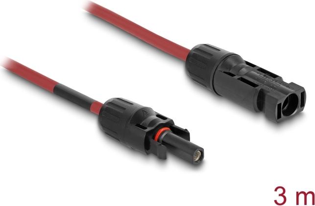 Delock DL4 Solar Kabel Stecker zu Buchse rot - Kabel (90971)