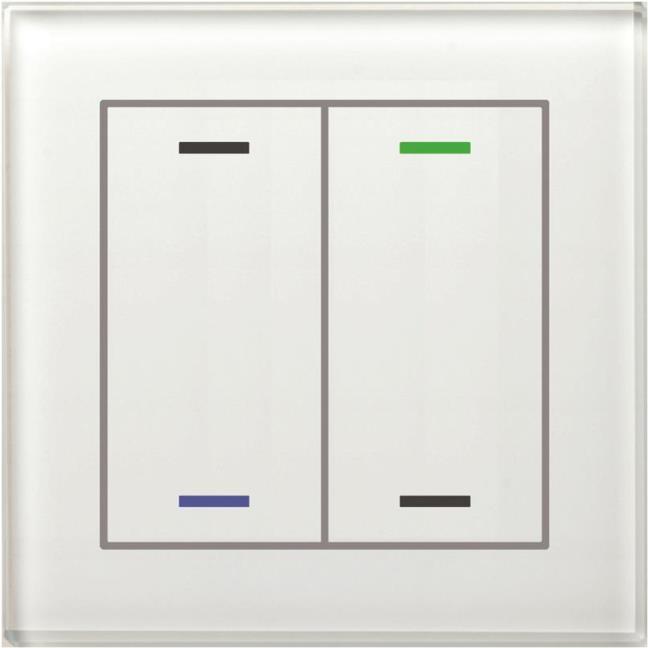 MDT BE-GTL2TW.01 Glastaster II Light 2-fach RGBW (BE-GTL2TW.01)