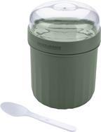 Fackelmann Speisebehälter Müsli To Go gruen/weiß 0.5 l Becher Deckel mit Silikondichtung und (26929)