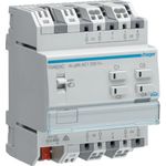 Hager TXA624C. Produkttyp: Auslöser Rollo/Jalousie, Befestigungstyp: DIN-Schienenmontage, Anzahl Kanäle: 4 Kanäle. Eingangsspannung: 230 V, Eingangsfrequenz: 50/60 Hz, Stromstärke: 6 A (TXA624C)