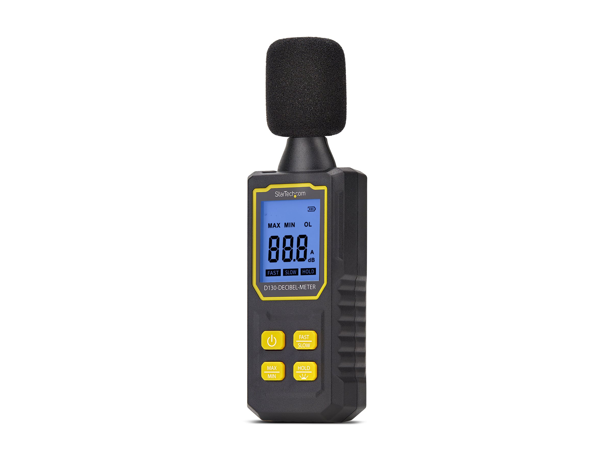 StarTech.com Handheld Digital Sound Meter - Schallmessgerät 30-130 dBA IP54 Schwarz