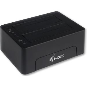 I-TEC USB 3.0 HDD Dualdock fuer 6,4 cm 2.5" und 8,9 cm 3.5" SATA HDD SSD, mit Klonfunktion und externem Netzadapter (U3CLONEDOCK)