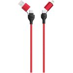 2GO 797370 USB Kabel 1,2 m USB A/USB C USB C/Lightning Schwarz - Rot (797370)