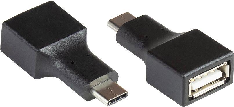 ALCASA Adapter USB 2.0 USB-C? Stecker an Buchse A, schwarz, Good Connections® (USB-AD201)