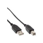 InLine® USB 2.0 Kabel, A an B, schwarz, 1m (34511X)