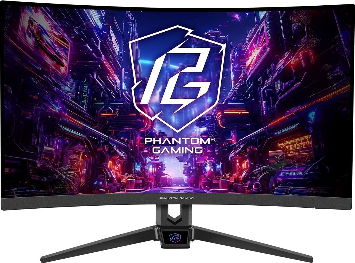 Asrock Phantom Gaming Computer Monitor PG27FRS1A 68,6 cm (27") 1920 x 1080 px Full HD Schwarz (PG27FRS1A)[head]Technische Daten[/head][tabelle][Z1]Hersteller[Z2]ASRock[Z3][Z1]Diagonale[Z2]27" (68.6cm), Klasse: 26"-27"[Z3][Z1]Auflösung[Z2]1920x1080 (FHD), 16:9, 82ppi[Z3][Z1]Bildwiederholfrequenz[Z2]280Hz (1920x1080)[Z3][Z1]Reaktionszeit[Z2]1ms (MPRT)[Z3][Z1]Panel[Z2]VA[Z3][Z1]Farbtiefe[Z2]10bit (1.07 Mrd. Farben)[Z3][Z1]Beschichtung[Z2]non-glare (matt)[Z3][Z1]Hintergrundbeleuchtung[Z2]LED, Blaulichtfilter, flicker-free[Z3][Z1]Helligkeit[Z2]300cd/?m² (typisch)[Z3][Z1]Kontrast[Z2]4.000:1 (statisch)[Z3][Z1]HDR[Z2]HDR10[Z3][Z1]Blickwinkel[Z2]178°/?178°[Z3][Z1]Form[Z2]gebogen (curved), 1500R/?1.50m[Z3][Z1]Variable Synchronisierung[Z2]Adaptive Sync, AMD FreeSync Premium[Z3][Z1]Signalfrequenz[Z2]DisplayPort 30-340kHz (H) /? 60-280Hz (V), HDMI 30-340kHz (H) /? 60-144Hz (V)[Z3][Z1]Anschlüsse[Z2]2x HDMI 2.0 (144Hz@1920x1080), 1x DisplayPort 1.2, 1x 3.5mm Klinke (Line-Out), 1x AC-In C14 (Netzanschluss)[Z3][Z1]Bandbreite[Z2]angenäherter Bandbreite-Bedarf: 17.42Gb/sHDMI 2.0 max. Bandbreite: 14.4Gb/sDisplayPort 1.2 max. Bandbreite: 21.6Gb/s[Z3][Z1]sRGB[Z2]1,27[Z3][Z1]DCI-P3[Z2]0,93[Z3][Z1]Lautsprecher[Z2]Lautsprecher (2x 2W)[Z3][Z1]Bedienung[Z2]mechanische Tasten, Steuerkreuz[Z3][Z1]Energie Effizienzklasse[Z2]E[Z3][Z1]Ergonomie[Z2]mit Standfuß, höhenverstellbar N/?A, Pivot N/?A, drehbar (±20°), neigbar (+23°/?-5°)[Z3][Z1]VESA[Z2]100x100 (belegt)[Z3][Z1]Leistungsaufnahme[Z2]60W (maximal), 0.5W (Standby), 0.3W (ausgeschaltet)[Z3][Z1]Besonderheiten[Z2]Sicherheitsschloss (Kensington Security Slot), Slim Bezel[Z3][Z1]Screen-to-Body-Ratio[Z2]90.39% (berechnet)[Z3][Z1]Abmessungen[Z2]610x458x193mm (BxHxT) mit Standfuß, 610x367x93mm (BxHxT) ohne Standfuß[Z3][Z1]Gewicht[Z2]4.88kg (mit Standfuß), 4.16kg (ohne Standfuß)[Z3][Z1]Farbe[Z2]schwarz (Displayrahmen) /? schwarz (untere Blende) /? schwarz (Standfuß) /? schwarz (Rückseite)[Z3][Z1]Netzteil[Z2]intern[Z3][/tabelle]