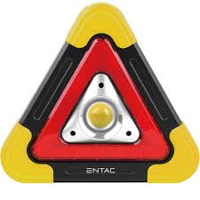 ENTAC EWL-ELS-SOL-R Warnleuchte Solar Dreieck IP44 300 Lumen Freistehend
