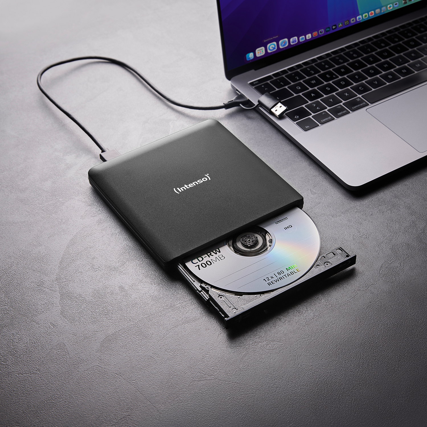 Intenso EOD 500BD Slim Externer Blu-ray Brenner USB 3.2 Gen 1 Schwarz