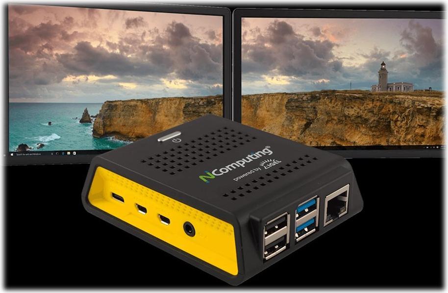 NComputing RX-series RX420 (IGEL) Thin Client BCM2711 1,5 GHz 2 GB RAM Schwarz, Gelb