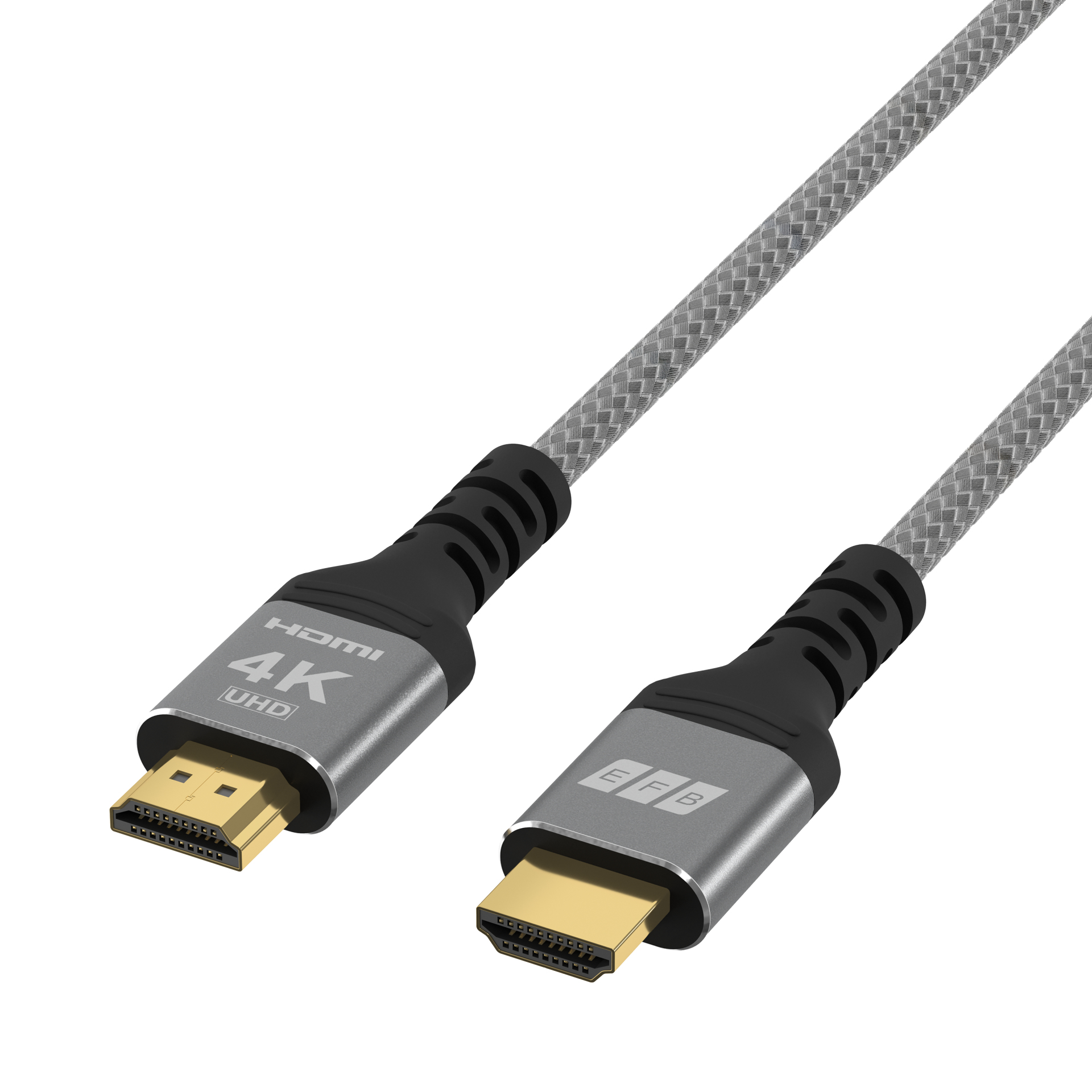 EFB Elektronik HDMI-Kabel 2.0 High-Speed mit Ethernet 1 m Grau