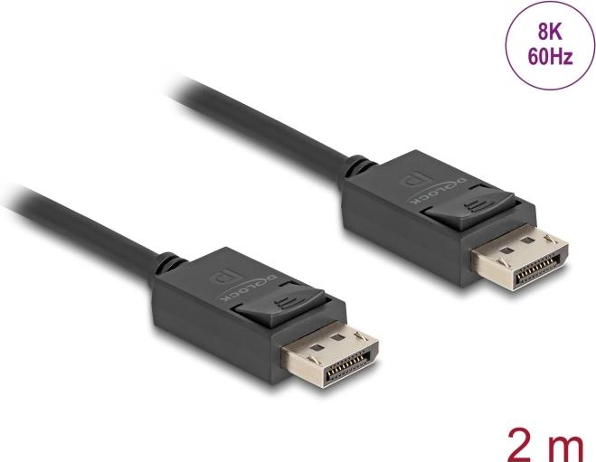 DeLOCK DisplayPort Kabel 8K 60 Hz 40 Gbps 2 m (80493)