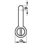 Wiedenmann Schäkel hochfest NG 3/8" Form HA2 m. Auge TF 1000kg (17ha21000)