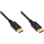 Anschlusskabel DisplayPort 1.4, 8K / UHD-2 @60Hz, vergoldete Kontakte, CU, schwarz, 2m, Good Connections® (4814-020S)