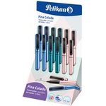 Pelikan Tintenroller Pina Colada, 12er Display Schaft und Kappe mit Metallic-Lackierung, schwarzer - 1 Stück (605502)