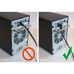 Goobay CAT 6A Patchkabel 1x 90° gewinkelt, S/FTP (PiMF), Weiß, 3 m - Rastnase oben, LSZH halogenfrei, Kupfer (51566)