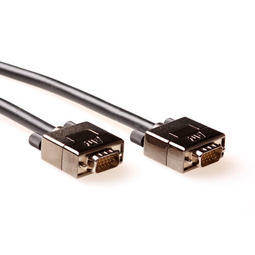 ACT VGA-Kabel 1.8 m HD-15 Stecker/Stecker RF-BLOK Metallgehäuse Schwarz