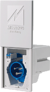 MENNEKES Elektrotechnik GmbH & Co. KG 8001 Elektrischer Netzstecker 3P Blau - Weiß (8001) (B-Ware)