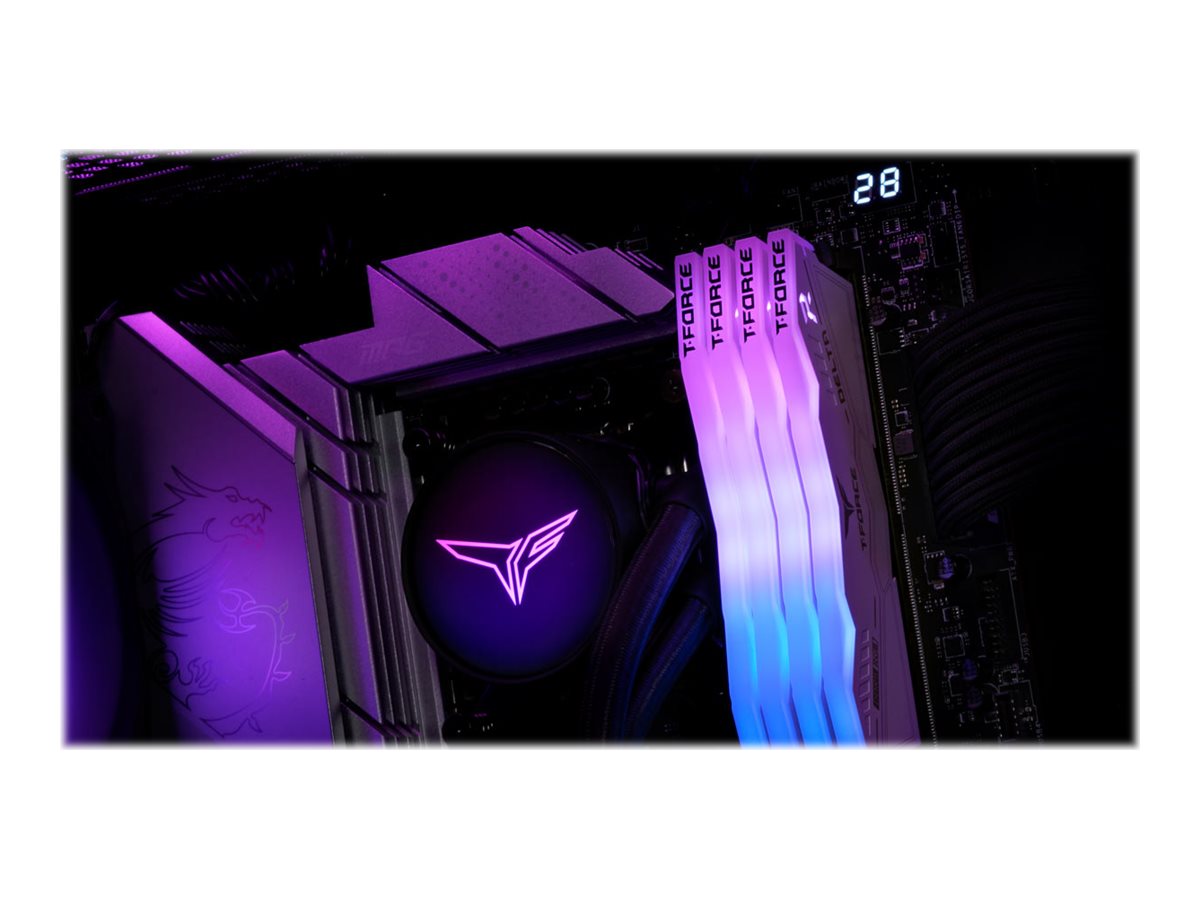 T-FORCE DELTA RGB DDR5 32 GB RAM 6000 MHz CL38 Kit 2x16 GB Weiß