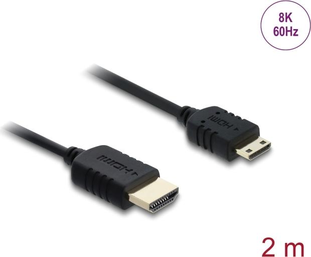 Delock Koaxiales High Speed HDMI Kabel Stecker zu Mini 8K 60 Hz (81685)
