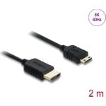 Delock Koaxiales High Speed HDMI Kabel Stecker zu Mini 8K 60 Hz (81685)