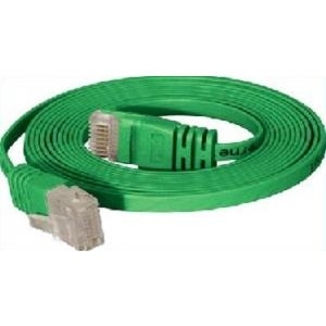 High Quality Patchkabel, flach, U/UTP, ungeschirmt, Cat 6, grün, 2,0 m Superflaches Patchkabel z.B. für die Verlegung unter Teppichböden und Fußleisten (77802G)