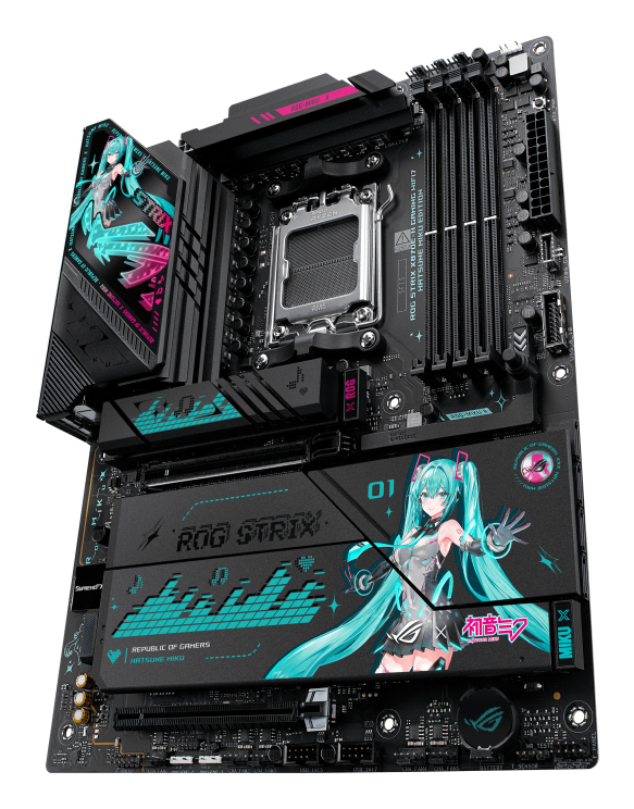 ASUS ROG STRIX X870E-H GAMING WIFI7 Hatsune Miku Edition Mainboard Sockel AM5 AMD X870E ATX Wi-Fi 7
