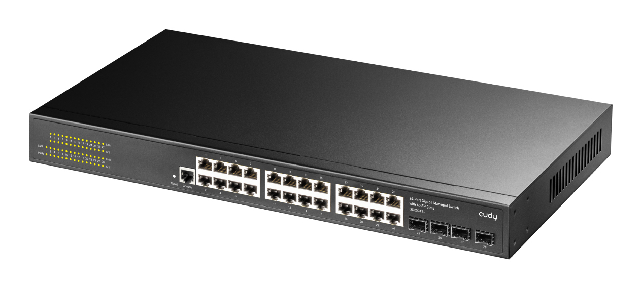 Cudy GS2024S2 Managed L2/L3 Gigabit Switch 24 Ports Schwarz
