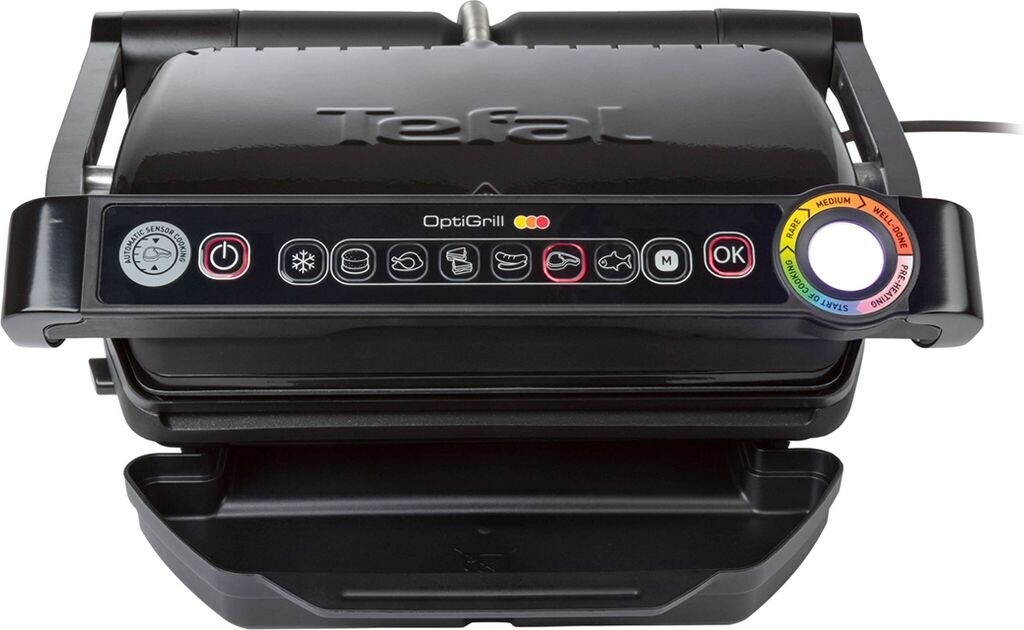 Tefal OptiGrill GC7058 Kontaktgrill 2000 W 6 Programme Schwarz 600 cm²