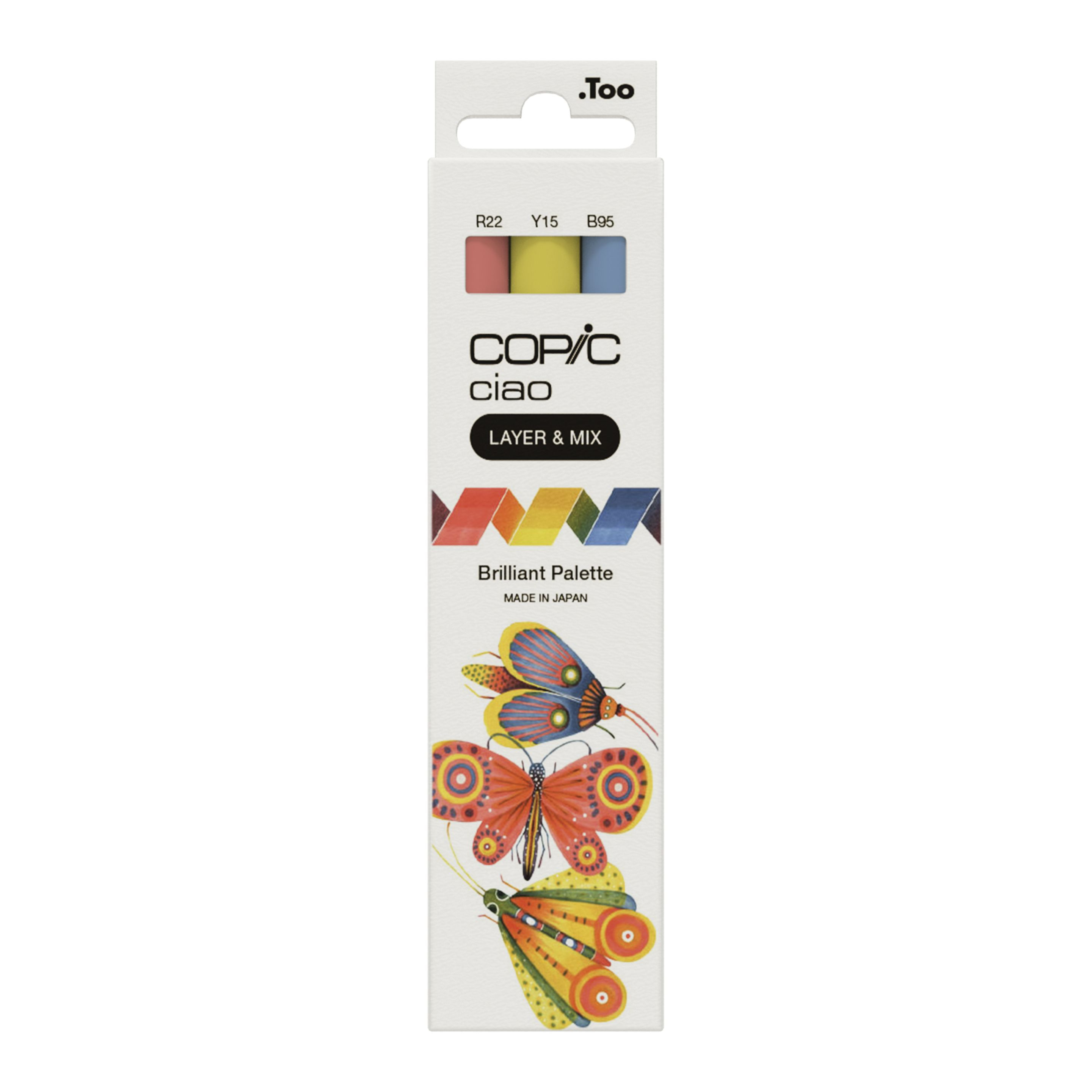 COPIC Ciao Brilliant Palette Layoutmarker-Set 1,0 + 6,0 mm Blau, Rot, Gelb