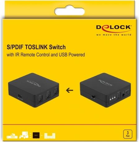 Delock - Audio-Switch - 3 x SPDIF - Desktop 63395