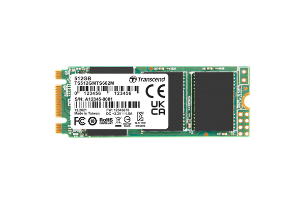 Transcend MTS602M - SSD - 256 GB - intern - M.2 2260 (doppelseitig) (M.2 2260 (doppelseitig)) - SATA 6Gb/s
