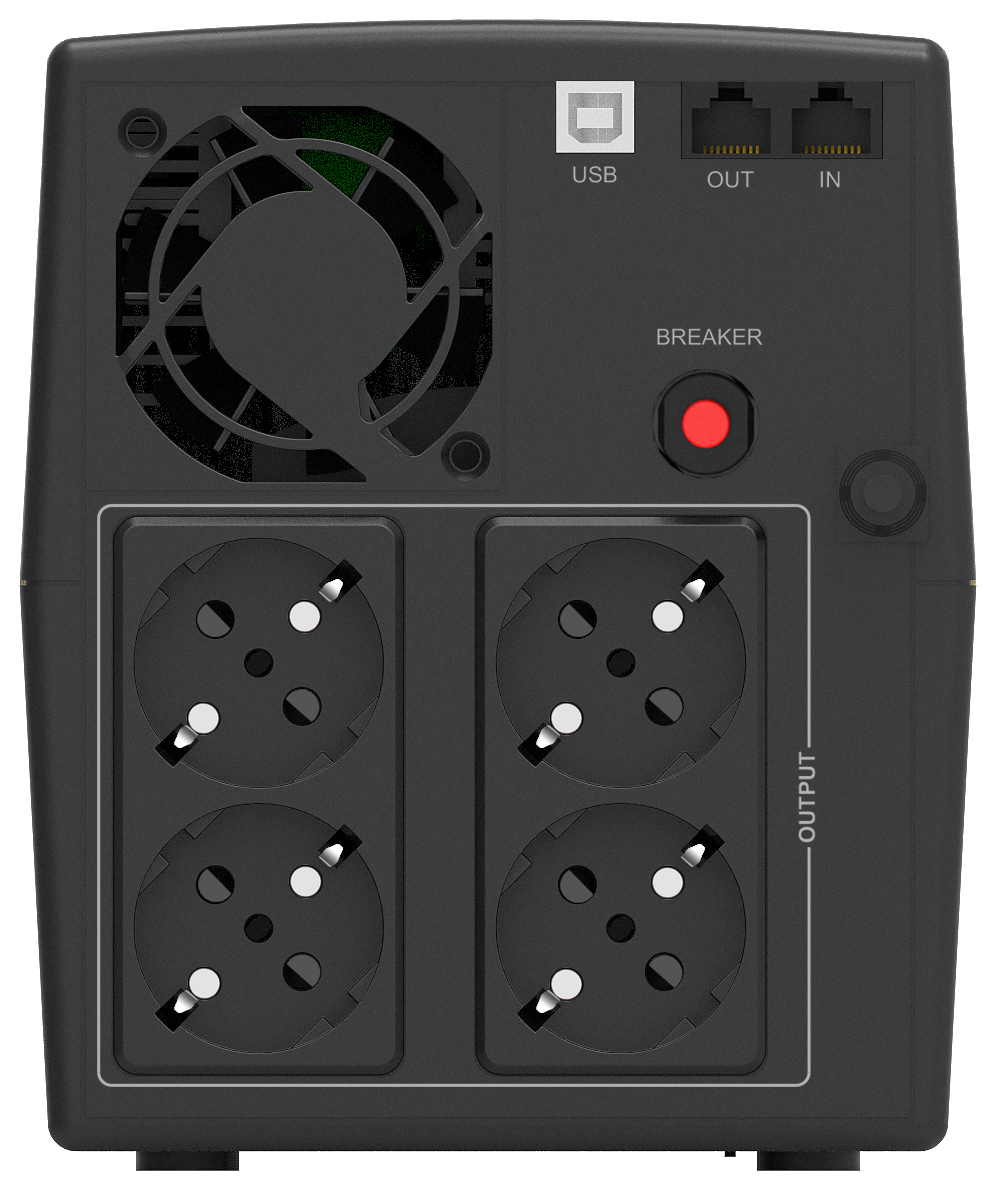 PowerWalker Basic VI 2200 STL USV Line-Interaktiv 2200 VA 1320 W 4x CEE 7/3 USB Schwarz