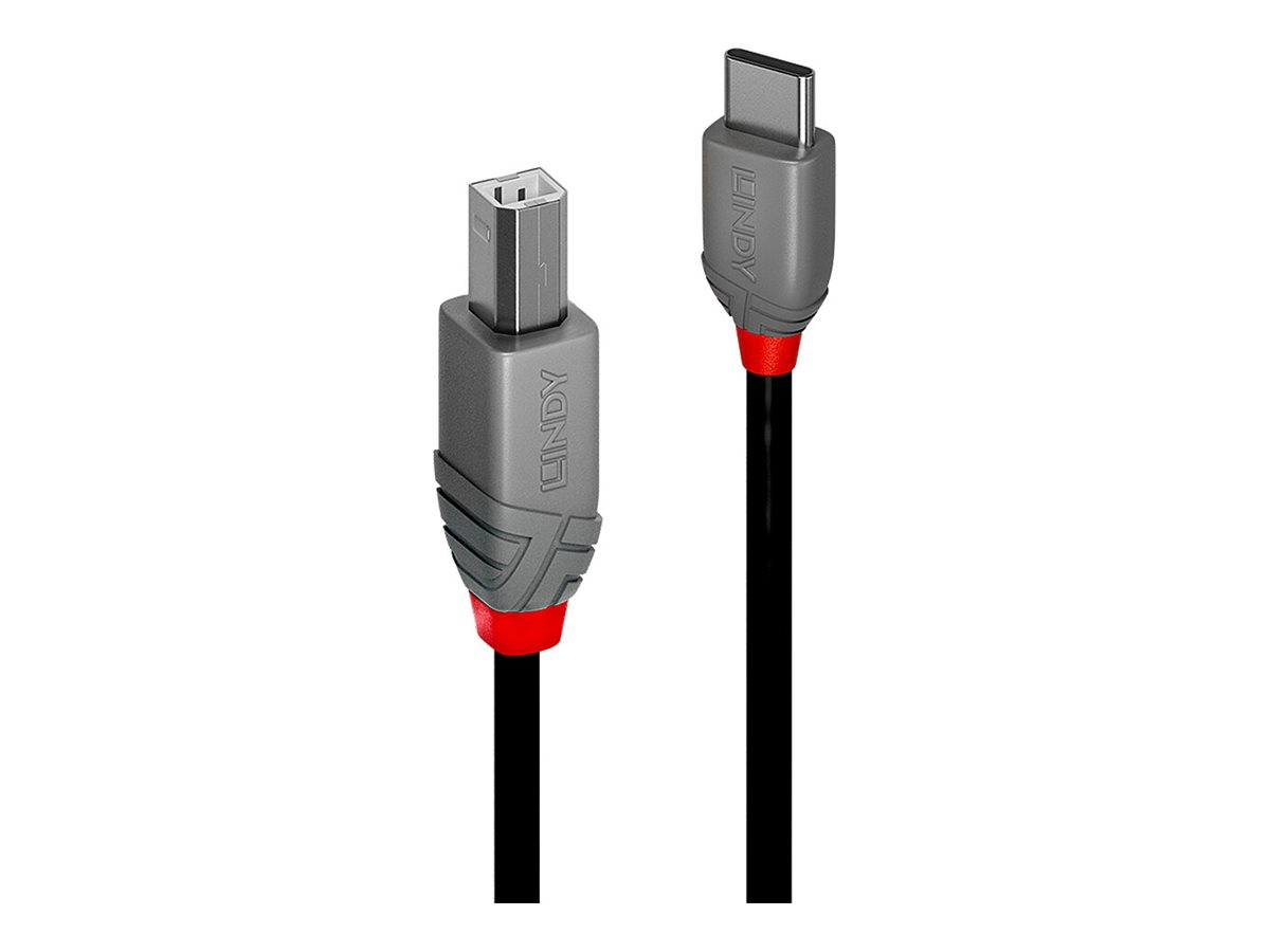 Lindy 36943 USB Typ-C auf USB Typ B Kabel USB 2.0 3 m Schwarz