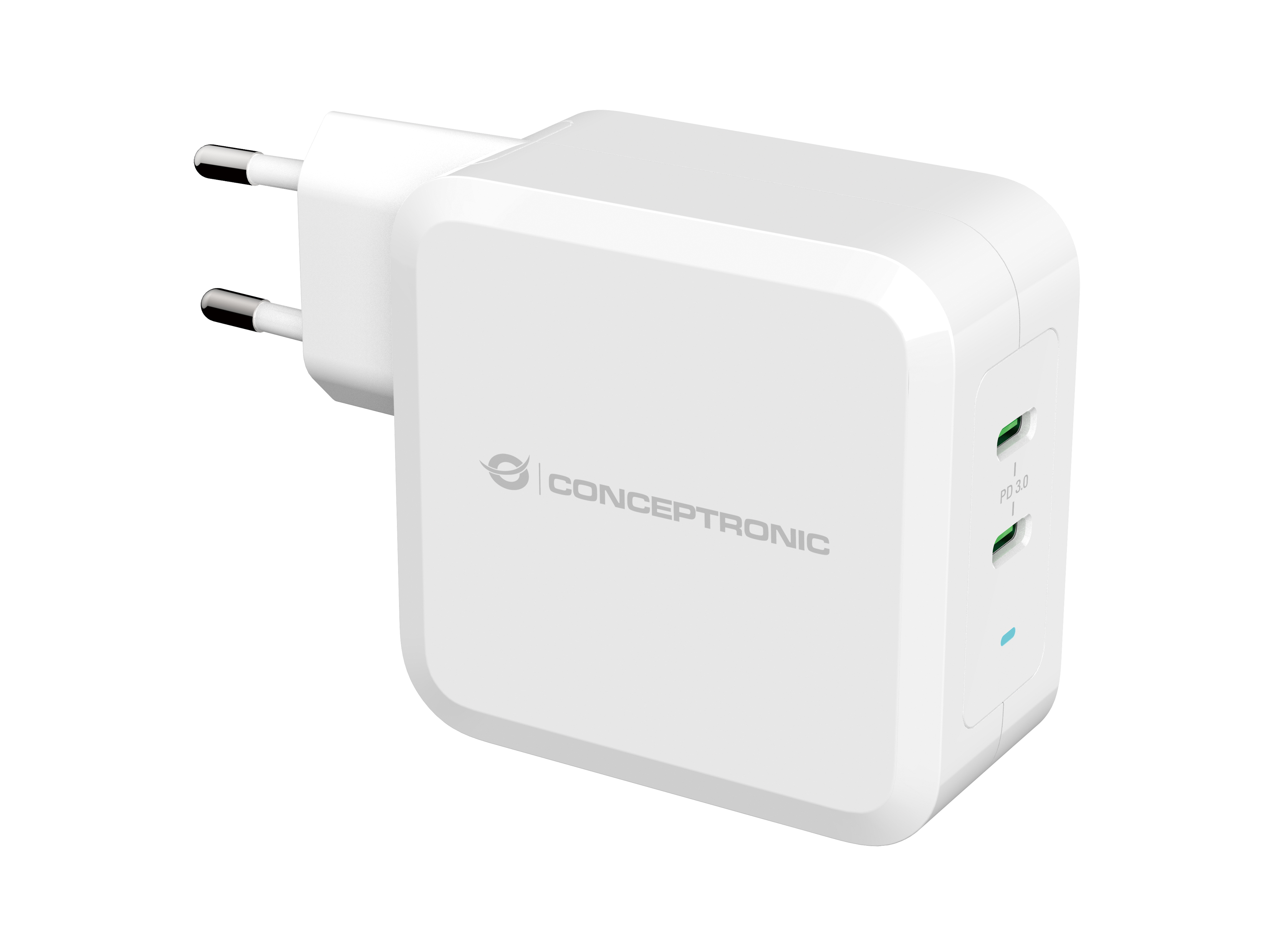 Conceptronic ALTHEA USB-C Ladegerät 2-Port 100W PD 3.0 Weiß