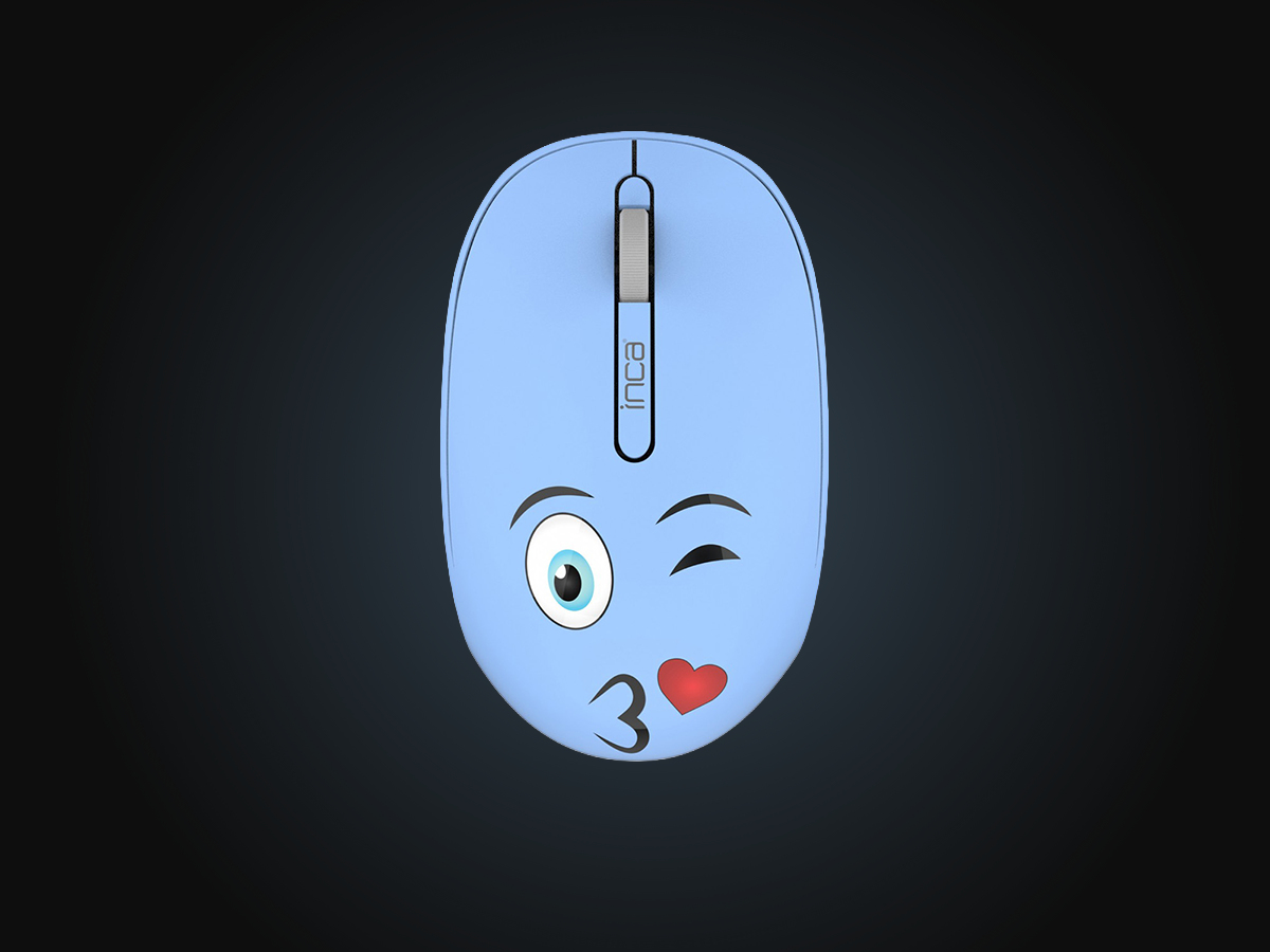 INCA IWM-245RM Kabellose Maus 1200 DPI 3 Tasten RF Wireless Blau