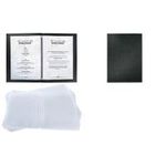 sigel Doppel-Hüllen, DIN A4, aus Kunststoff, transparent passend für Speisekartenmappen mit Gummi-Bindung im DIN A4 (SM180)