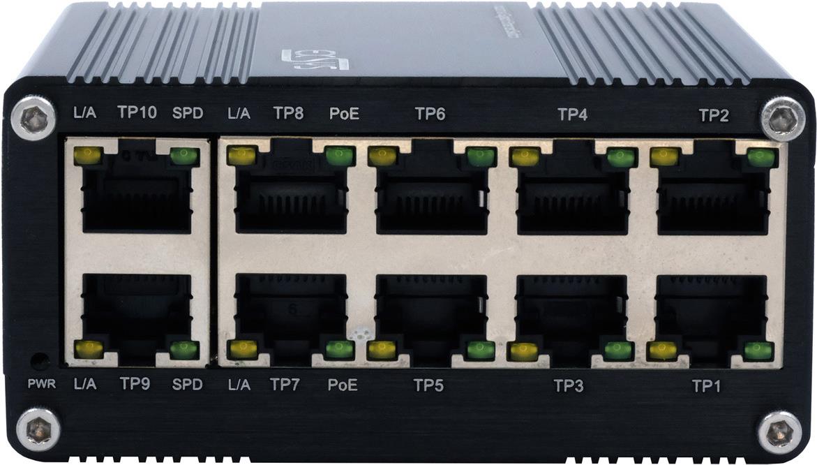 EXSYS GmbH Mini 10-Port Industrial Gigabit PoE-Switch, unmanaged (EX-62025POE)