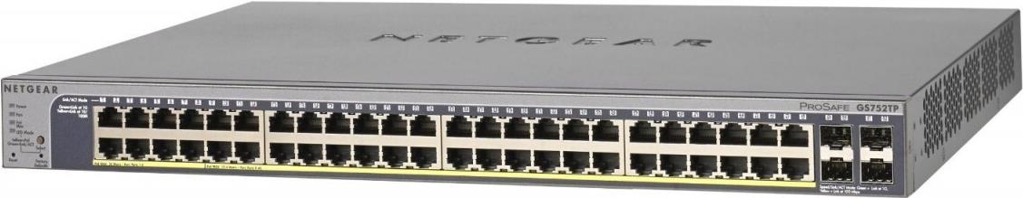 NETGEAR GS752TP-300EUS Netzwerk-Switch Managed L2/L3/L4 Gigabit Ethernet (10/100/1000) Power over Ethernet (PoE) 1U Schwarz (GS752TP-300EUS)